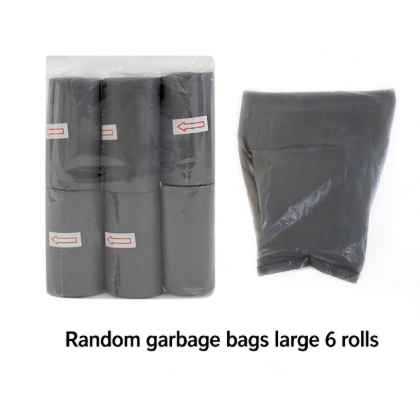 Portable dog poop scooper with bag dispenser – Refill Bags – Large, 6 Rolls (Assorted Colors)