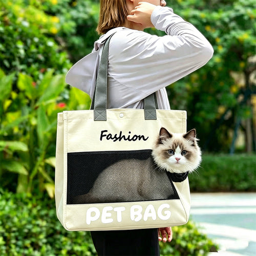 Breathable mesh pet carrier shoulder bag