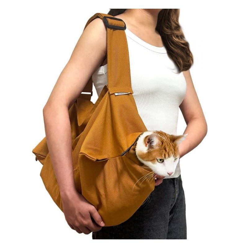 Cat carrier shoulder bag – Coffee