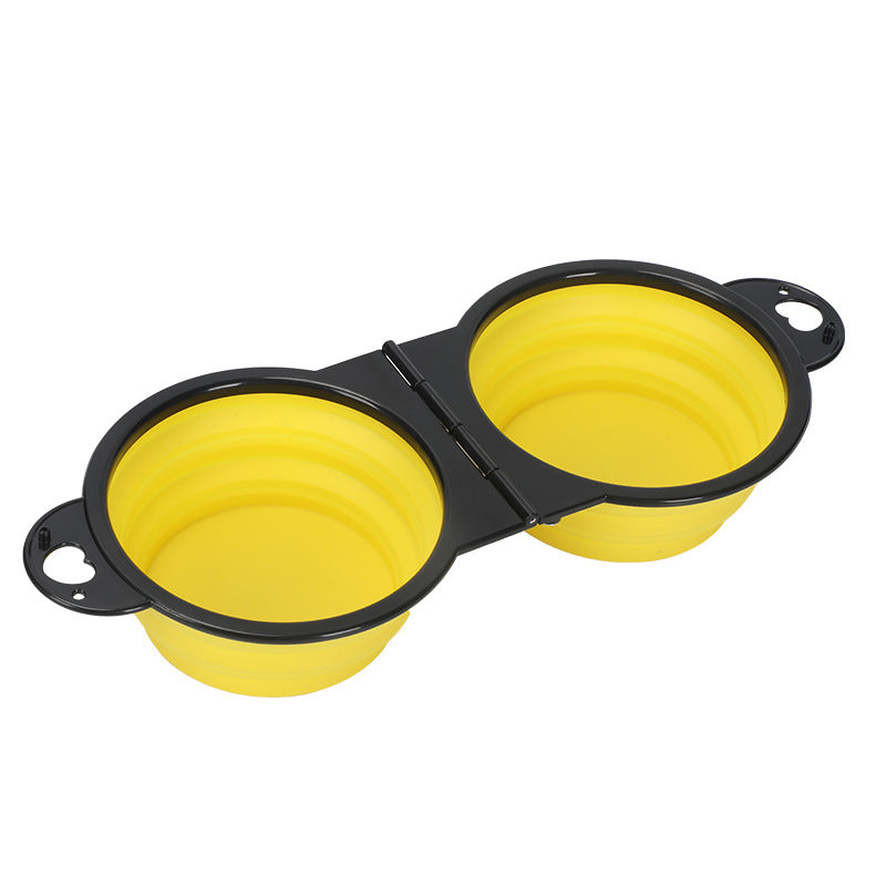 Collapsible travel pet bowl – TPE, Yellow