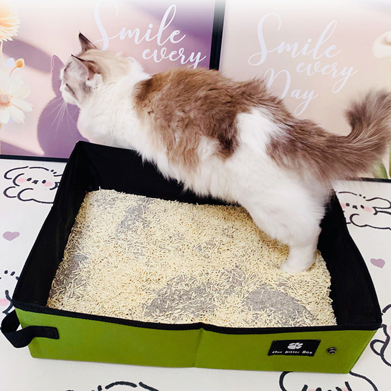 Portable folding cat litter box, view 4
