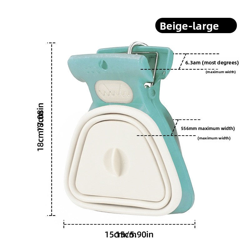 Portable dog poop scooper with bag dispenser – Gray – Large
