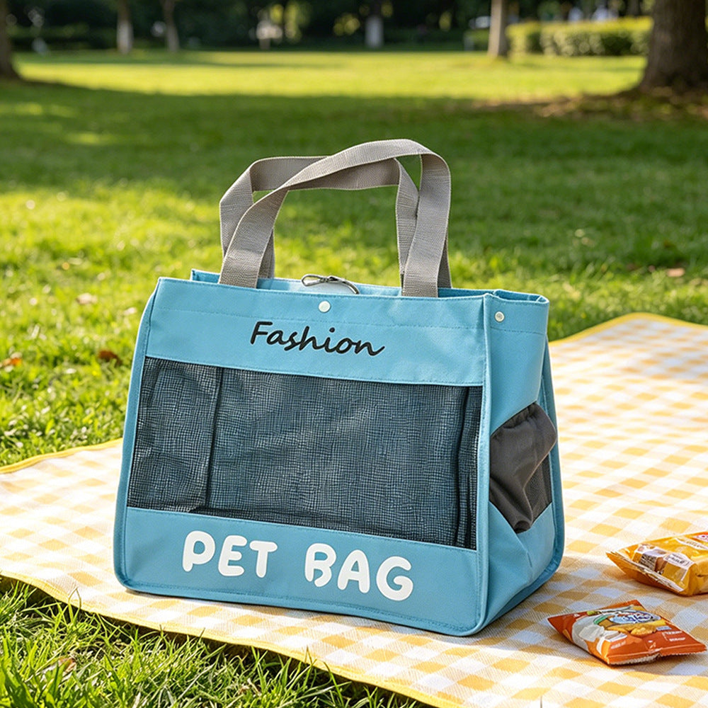 Breathable mesh pet carrier shoulder bag, view 3