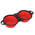 Collapsible travel pet bowl – Silicone, Red