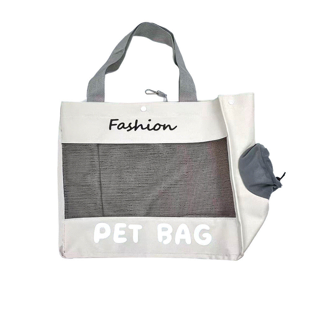 Breathable mesh pet carrier shoulder bag, view 5