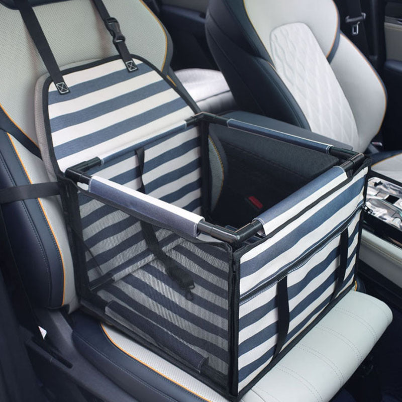 Pet car seat carrier with waterproof mat – Stripe