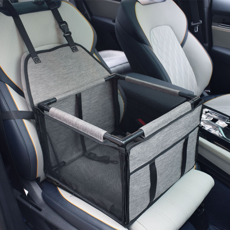 Pet car seat carrier with waterproof mat, view 2
