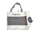 Breathable mesh pet carrier shoulder bag – Beige