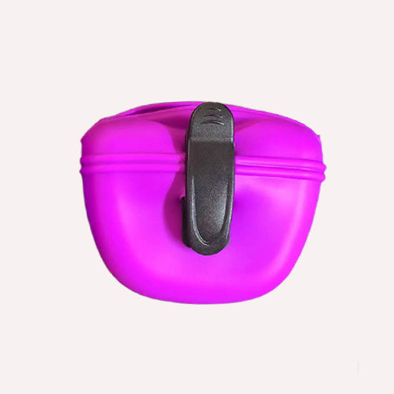 Silicone dog treat pouch for training – Purple