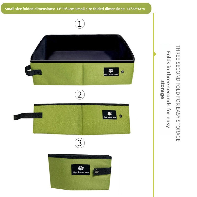 Portable folding cat litter box, view 3