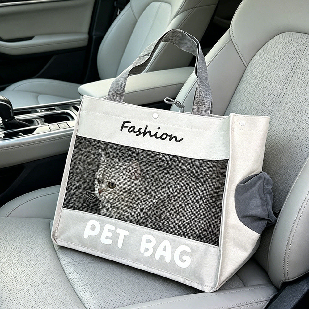 Breathable mesh pet carrier shoulder bag, view 2