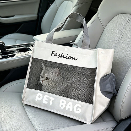 Breathable mesh pet carrier shoulder bag, view 2