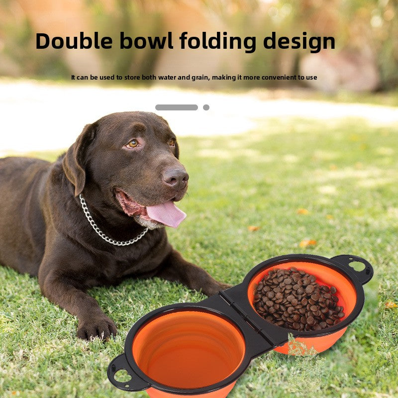 Collapsible travel pet bowl