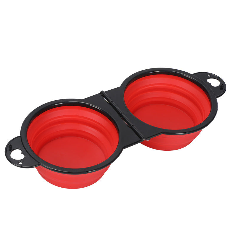 Collapsible travel pet bowl – TPE, Red